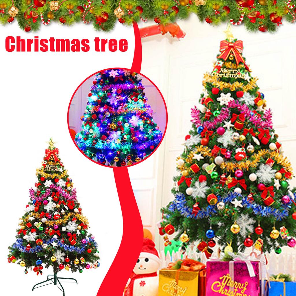 Foldable Christmas Tree  With Multiple Decorations For Kids Indoor Outdoor Decoration For Christmas Party Garden Home,Easily Assembled