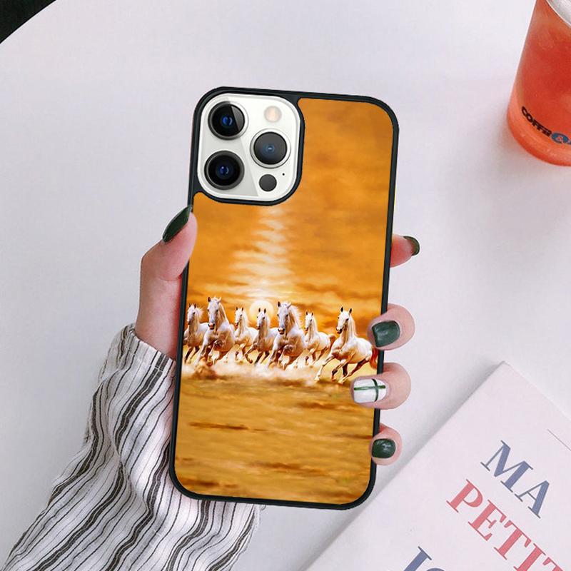 Horses Running Phone Case For iPhone 17 Air 14 13 12 16Pro Max 15  Plus Cover Shell Max Coque
