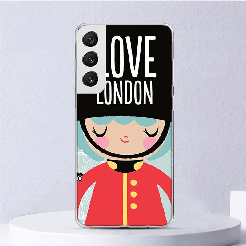 London United Kingdom England Flag Soft Case For Samsung Galaxy S22 S21 Ultra S20 FE S10 Plus Phone Cover S9 S8 + S10E S7 Edge S