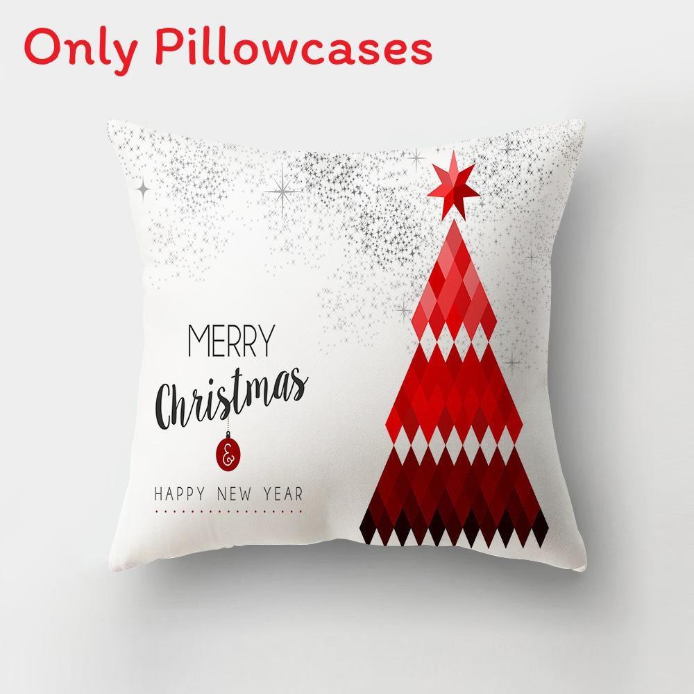 Merry Christmas Cushion Cover Xmas Home Sofa Throw Pillow Case Printing Garnish
