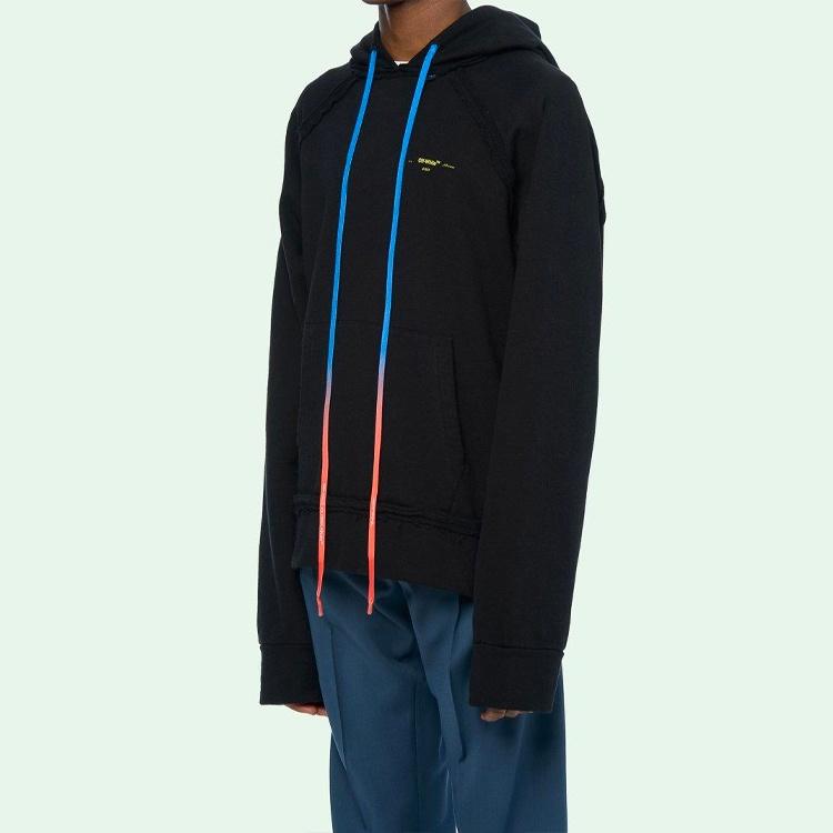 Off-White Arrow Gradient Drawstring Loose Fit Black Men's OMBB057F19E300101060