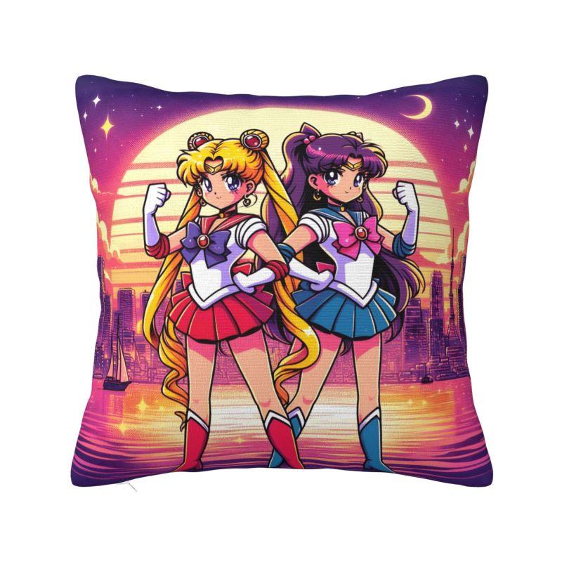 Custom Luxury Sailors Moon Cartoon Cushion Cover Soft Luna Cartoons Throw Pillow Case