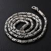 Men's Retro Peace Pattern Chunky Chain Necklace - Trendy Summer Gift for Boyfriend