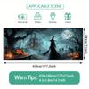 2D banner 1 piece set. Two-dimensional flat Halloween night scene banner, made of durable polyester.