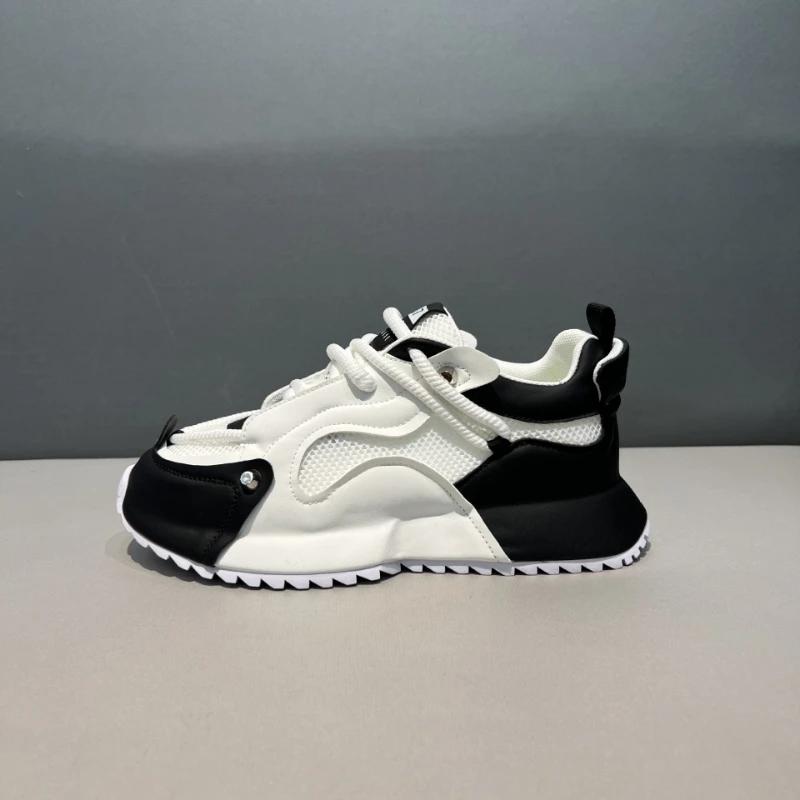 High Quality Men's Sneakers Wear-resistant Male Outdoor Casual Shoes Lace-up Non-slip Vulcanized Shoes Rubber Outsole Mens Shoes