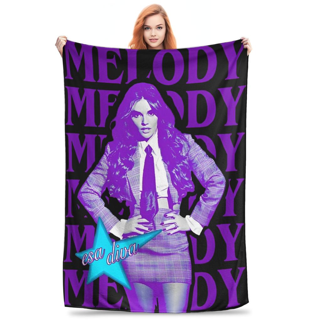 Melody Esa Diva Spain Eurovisions 2025 Blanket for Couch Soft Plush Blanket 50x60 Inch Multiple Sizes Bedspreads for All Seasons
