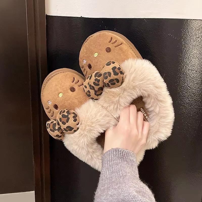 Autumn Winter Slippers for Women Plush Cute  Home Warm Cotton Slippers Cartoon Home Indoor Shoes