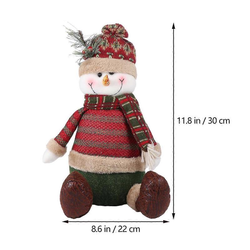 Christmas Snowman Doll Decor for Home with 1Pcs Decorative Snowman Ornament