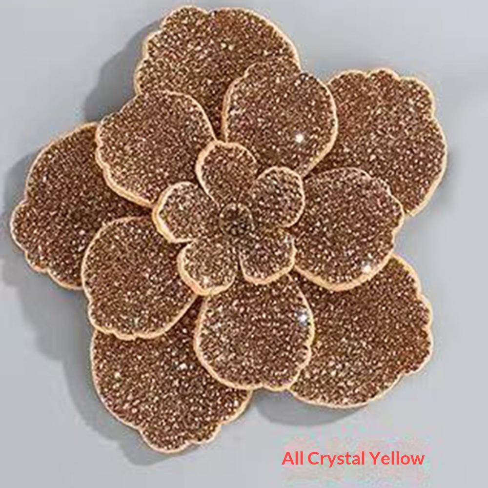Factory Hot Sale Shoes Flower Three-layer Cloth Fabric Patch Flower Rhinestone Handmade DIY Clothing Bag Accessories
