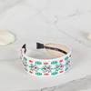 MAIA Garden Jacquard Hairband - Plain White Green