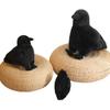Peluche Corvo Realistico - Corvo Peluche Realistico, Morbido Regalo di Halloween/Natale per Bambini Amanti degli Uccelli Arredamento per la Casa
