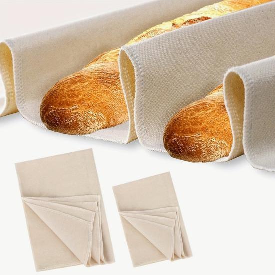 Bread Ball Fermentation Cloth Cotton Baguette Pad Thick Undyed Unbleached French Bread Making Fabric for Vertical Fermentation Crust Formation