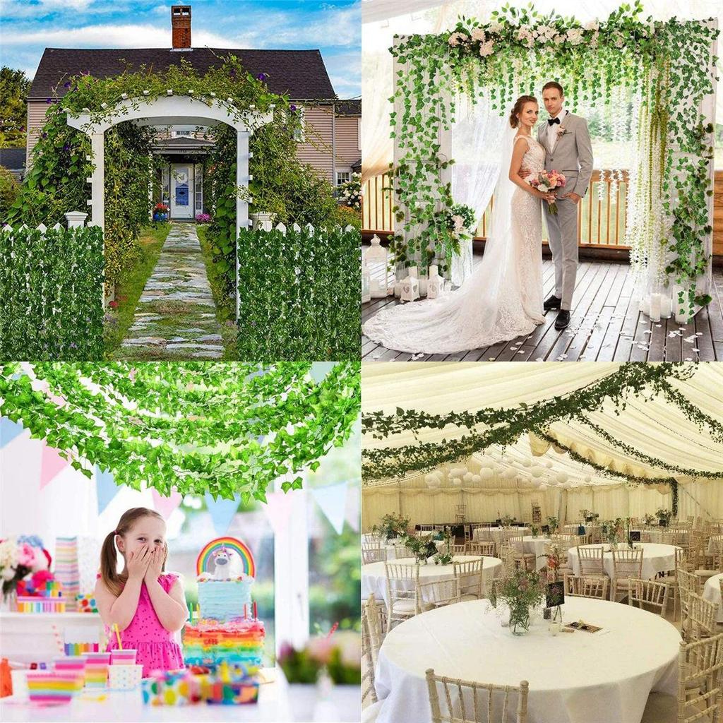 Artificial Rattan Leaf Vine for Ceiling or Wall Decor