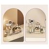Rotating Makeup Organizer For Vanity, 2 Tier Perfume Cosmetic Skincare Organizers With Makeup Brush Holder