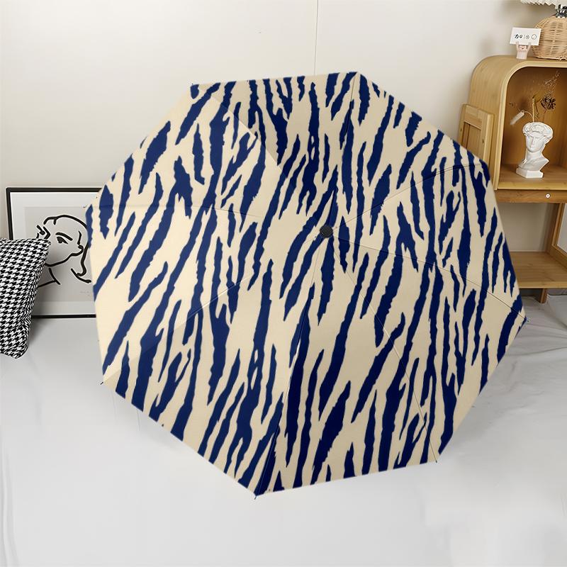1 PC Automatic Folding Umbrella -Animal Texture patternPattern,Portable & Foldable Design with 8 Ribs,Christmas Birthday Gifts
