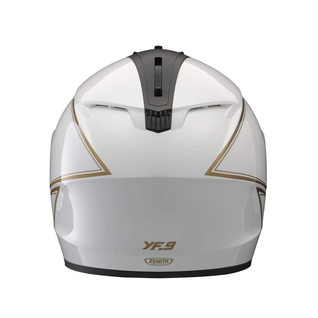 Yamaha Motorcycle Helmet Full Face ZENITH Sun Visor Model Pinstripe Pearl White M Size YF-9 (57-58cm) 90791-1783M