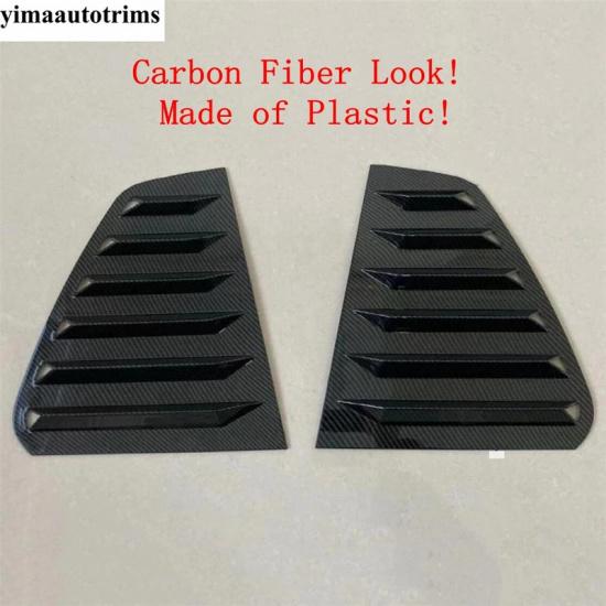 For VW Volkswagen Golf 8 MK8  - 2025 Rear Window Triangle Shutter Panel Cover Trim Carbon Fiber / Black Exterior Accessories