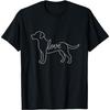 Labrador Retriever Love Line Art Minimalist Lab Dog Lover T-Shirt for Men Women Kids