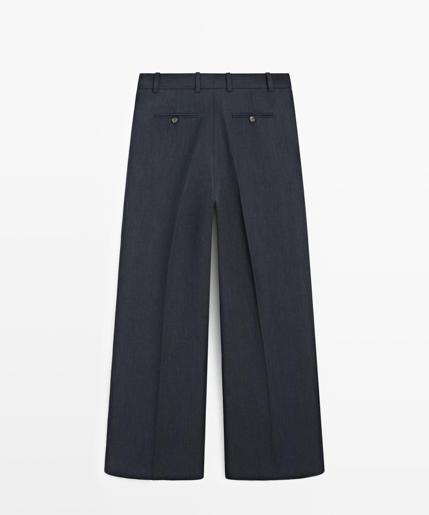 Masimodutti Melange Linen Suit Pants