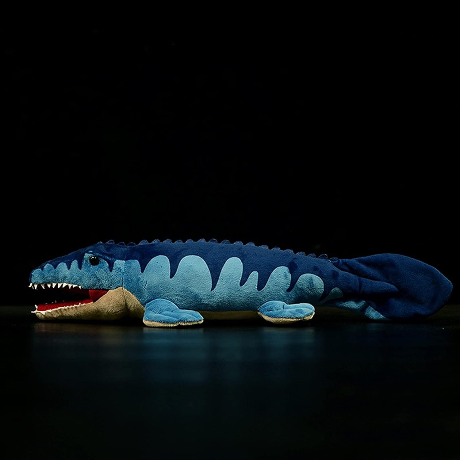 Simulation Mosasaurus Dinosaur Stuffed Plush Toy -Cute Soft Lifelike Mosasaurus Figurines Model Toy, Real Life Dinosaur Stuffed Animal Toys,