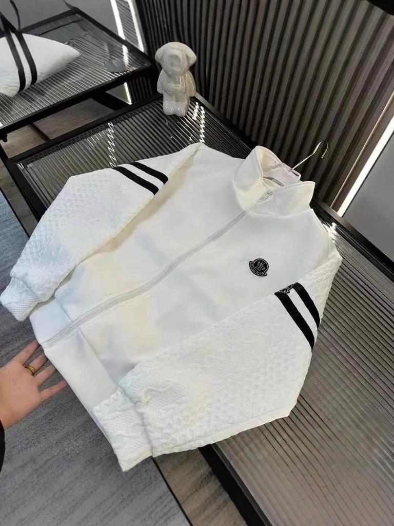 Sweat à capuche cardigan tendance brodé unisexe - Veste légère de luxe à col montant zippée