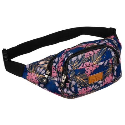 Spacious Fashionable Women's Bum Bag with a Floral Pattern - Rovicky