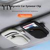 Car Visor Sunglasses Holder Sun Glasses Holder, Eyeglasses Hanger Clip, Luxury Non Destructive Clip Leatherette Universal Auto Interior Accessory