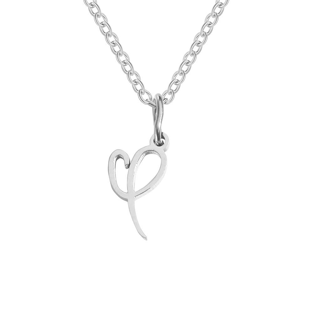 St. Delan Versatile 26-Letter Stainless Steel DIY Necklace Pendant