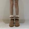 Comfortable Thick Sole Short Snow Boots Women Plush Warm Fashion Height Increasing Ankle Boots Casual Fuzzy Cotton Shoes