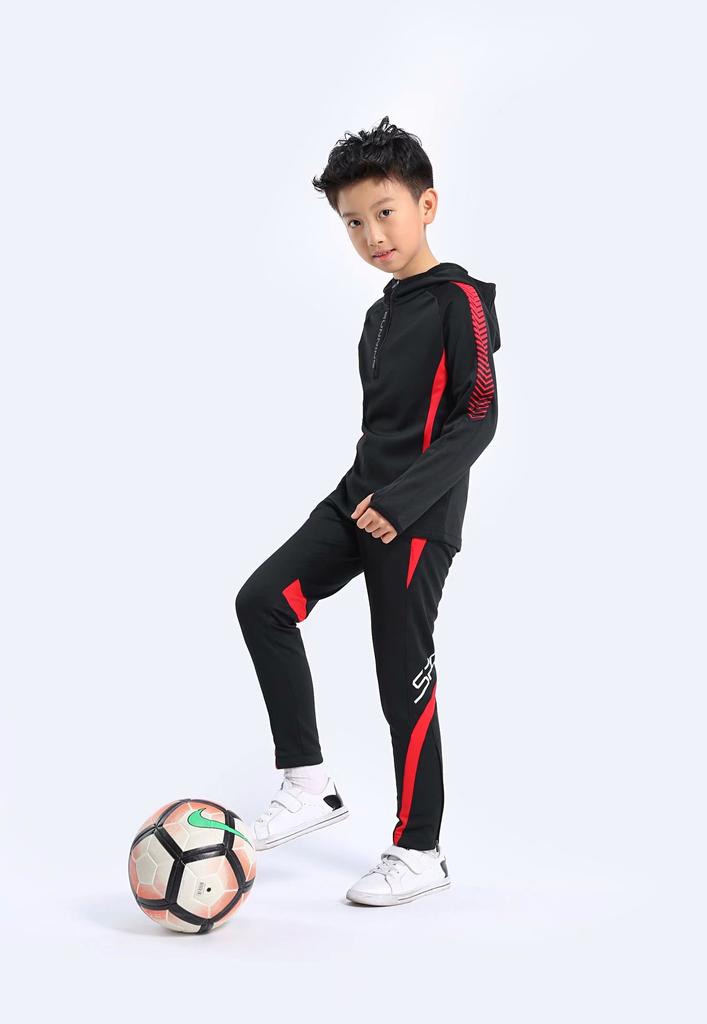 Children'S Football Jersey Set, Long-Sleeved Autumn And Winter Models, Velvet And Thickened Children'S Clothing, Football Training Jersey, Competition