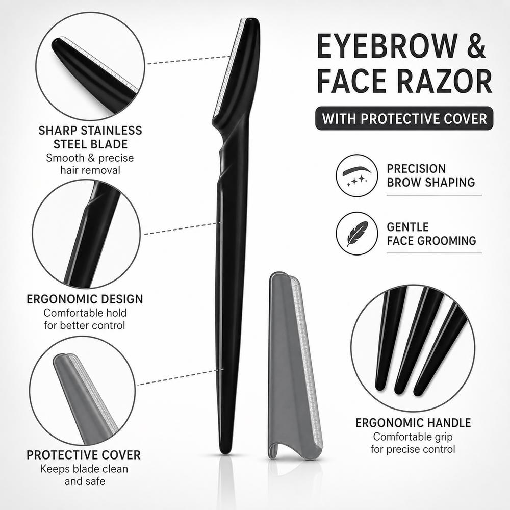 New with Protective Cover Face Razor Shaver Function Compact Eyebrow Razor Hair Trimmer Facial Hair Trimmer Beauty Tool