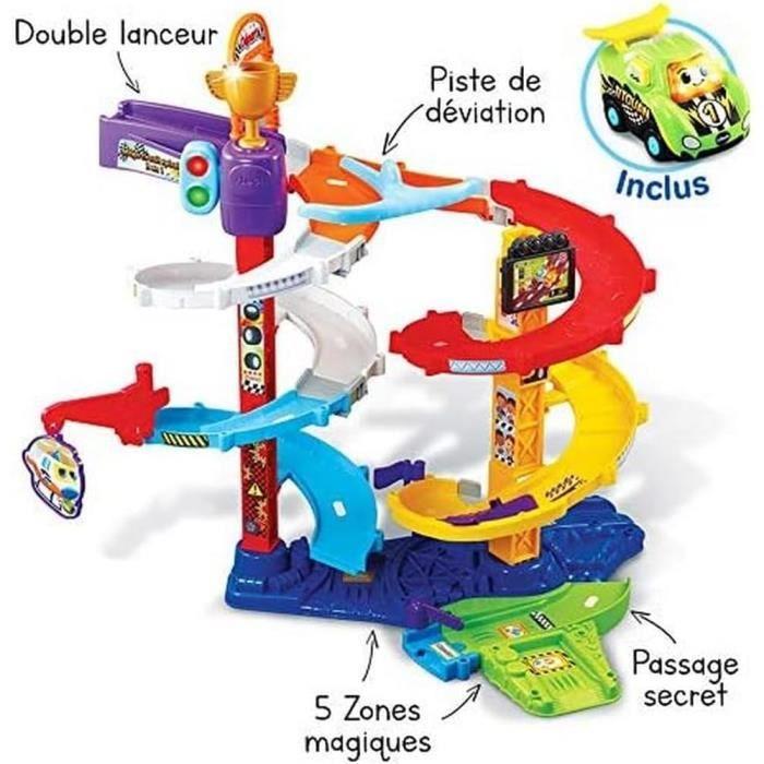 Circuit De Voitures - VTECH - Tut Tut Bolides - 2 En 1 - 5 Zones Magiques - Voiture Titouan