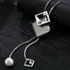 Kryształowe geometryczne naszyjniki i wisiorki dla kobiet Collier Femme Modne długie naszyjniki statement Akcesoria Łańcuszek do swetra Biżuteria
