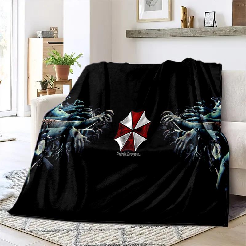 The sci-fi game Resident Evil features the Umbrella Corporation blanket a soft home furnishing nap decoration a warm Sherpa blanket for all seasons U6
