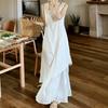 2026 New French First Love White Spaghetti Strap Dress for Women, Summer Niche Design, Elegant and High-End Long Dress