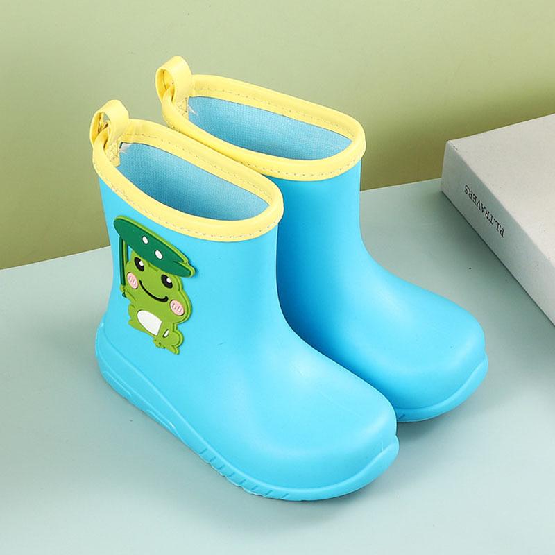 Children s rain shoes boys new outdoor rain shoes boys baby non-slip waterproof cartoon cute rain shoes girls rain boots 15 (inner length 14.5)