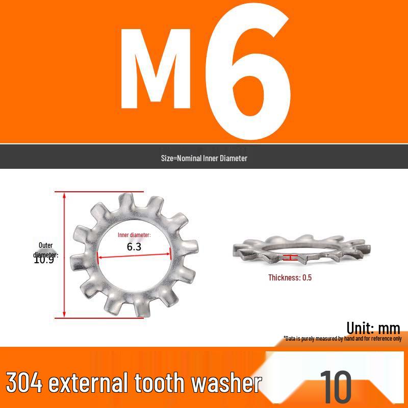 Iron Serrated Locking Washer Set with Anti-Loosening Shims
