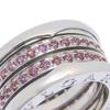 BVLGARI B-Zero1 Ring Be zero one 4 bands pink K18 white gold/garnet #3.9(US Size) 12.6g Women Used