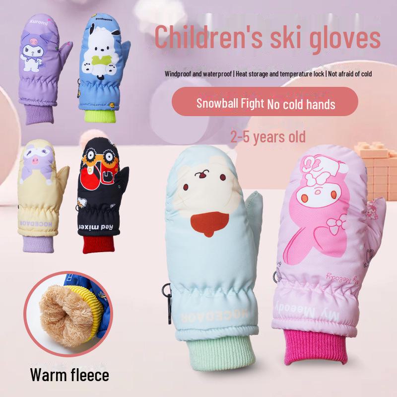 

Velvet Ski Gloves: Non-Slip, Warm, and Thick for Kids Ages 2-5 2-5 years
