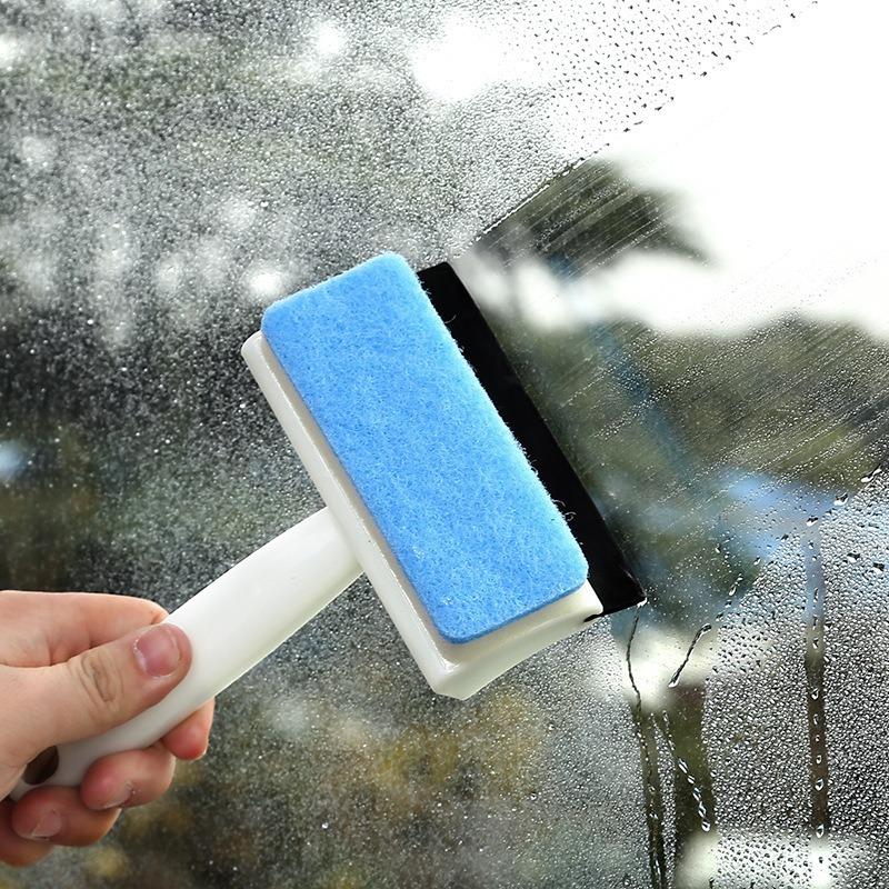 Multi-functional Two-in-one Glass Cleaning Brush, Powerful Wiper, Sponge for Cleaning Tiles and Mirrors, Universal Window Cleaning Wonder