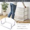 IRIS OHYAMA Slim Chest, 5-Drawer, Heavy-Duty Design (Integrated Frame), Wet Area Safe, NSS-325, 30.9cm Wide x 39cm Deep x 96.3cm High, White/Clear