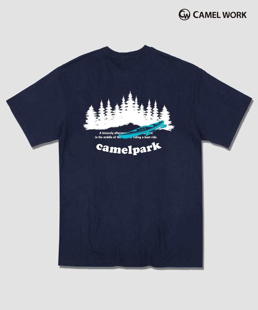 CAMEL WORK Short Sleeve T-Shirt (Navy)