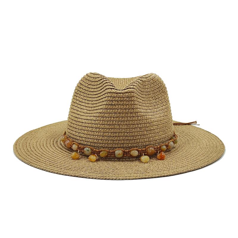 Summer Straw Hat Fashion Simple Hat For Men Women Wide Brim Jazz Hat Casual Classic Sun Hat Foldable Travel Beach Hat