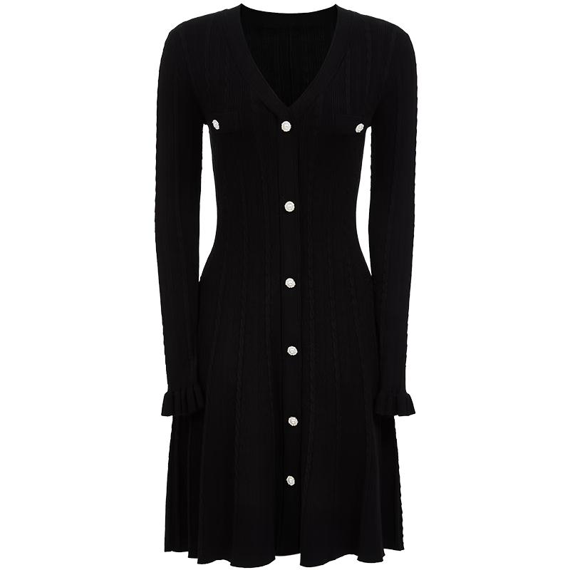 

VEROMODA Women s A-line Ruffle Knit Dress M