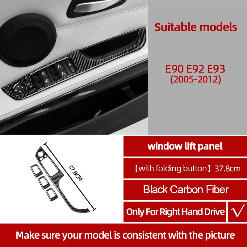 Kohlefaser Für BMW E90 E92 E93 2005-2012 Auto Mittelkonsole CD-Panel Verkleidung Aufkleber Tuning Abdeckung Dekor Auto Innenzubehör