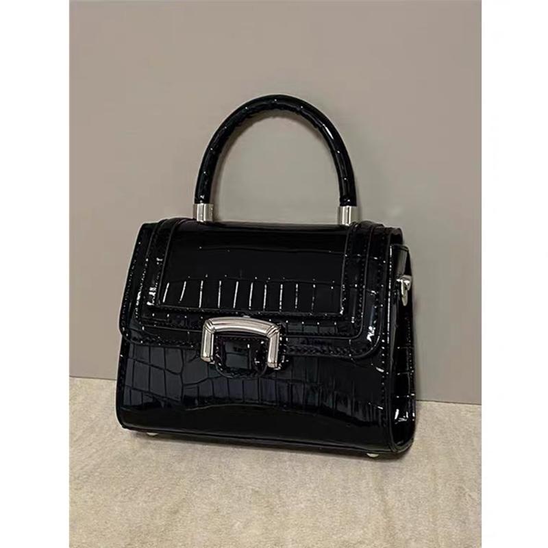 

Черные сумки через плечо из искусственной кожи для женщин, простые, универсальные, с клапаном, маленькие сумки, женская повседневная сумка на плечо