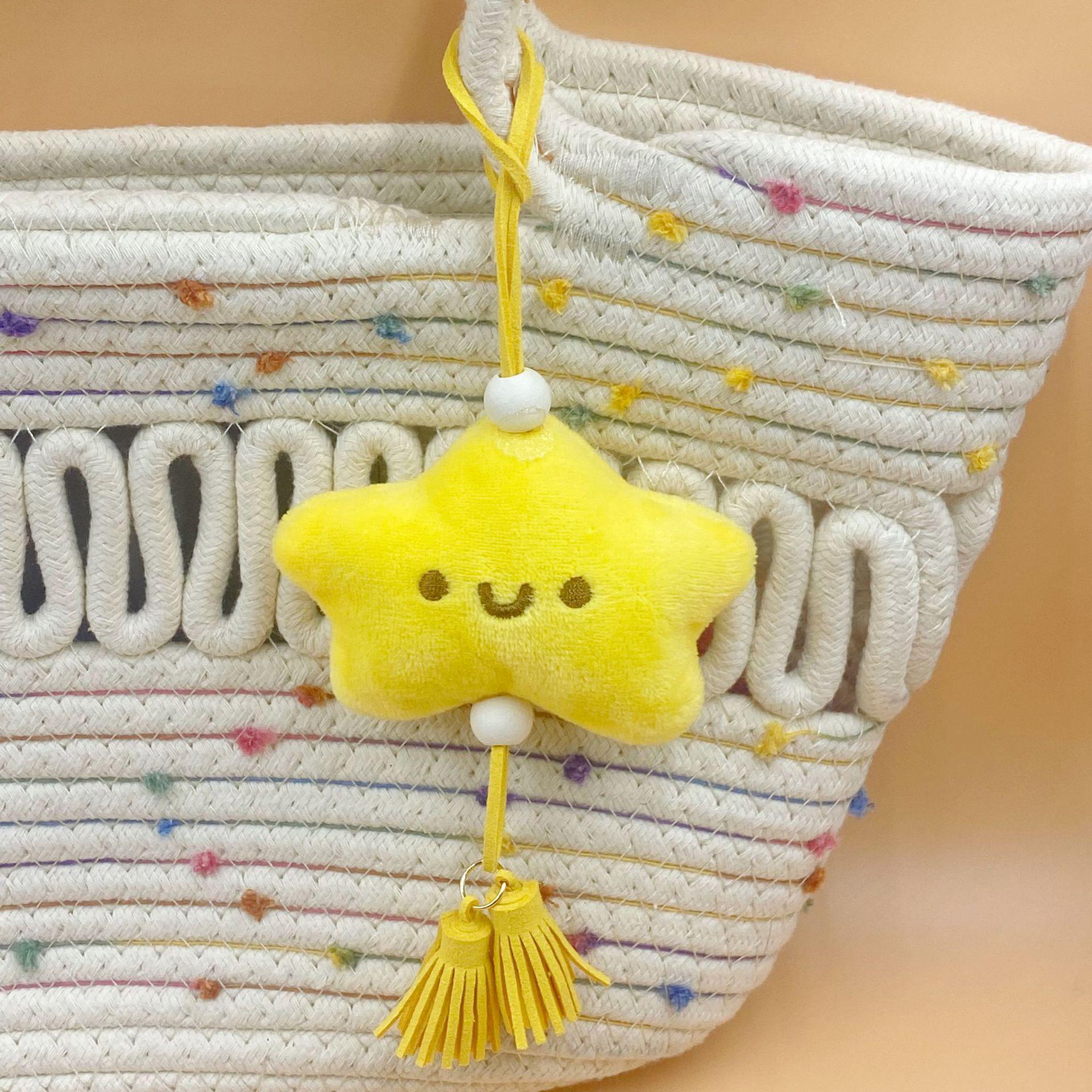 

Милый плюшевый брелок-подвеска с желтой звездой и кисточкой для сумок и автомобилей