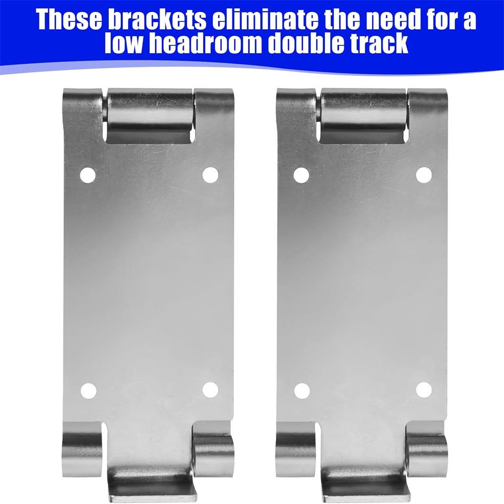 

2Pcs Low Headroom Garage Door Top Brackets