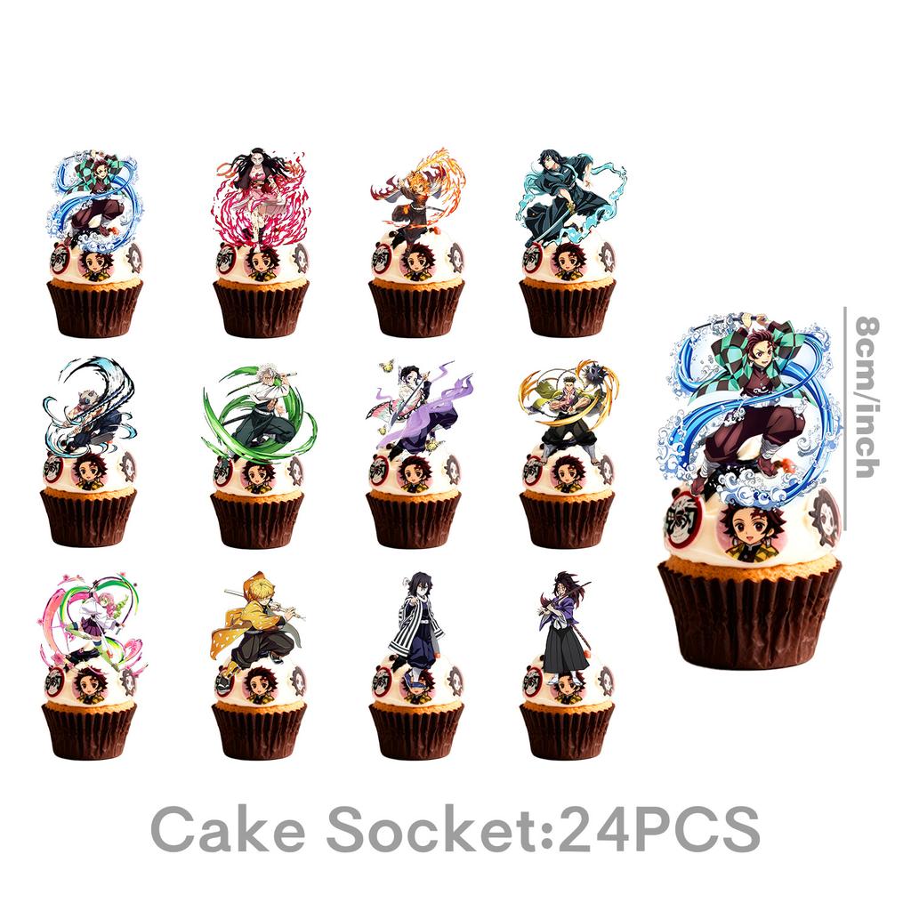 Anime Dämon Geburtstagsparty Dekoration Einweg-Geschirr Teller Tischdecke Becher Serviette Babyparty Kinder Partygeschenke Zubehör