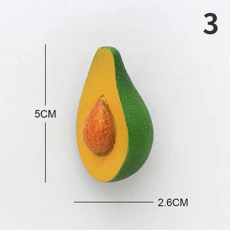 Bionischer Obstkühlschrank mit 3D-Kühlschrankmagneten Ananas, Bambus, Avocado, Papaya, Erdbeere, Durian, Kirsche, Karambole, Wohndeko